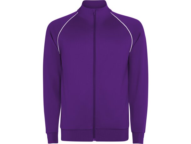 Chaqueta deportiva Valier Roly con cremallera y vivo reflectante Morado detalle 45