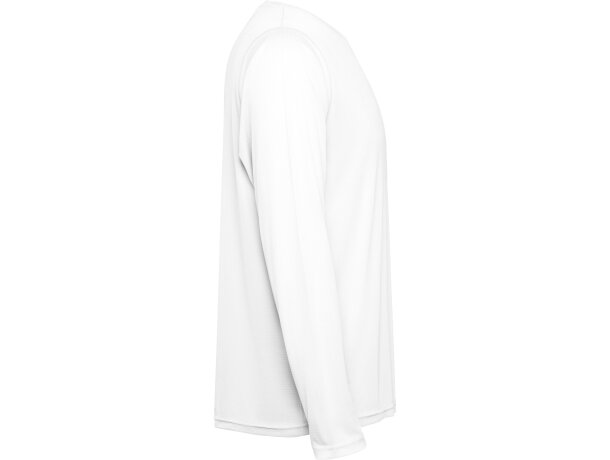 Camiseta técnica Estoril manga larga Roly poliéster reciclado Blanco detalle 8