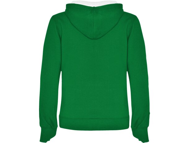 Sudadera URBAN WOMAN Roly con capucha verde kelly/blanco