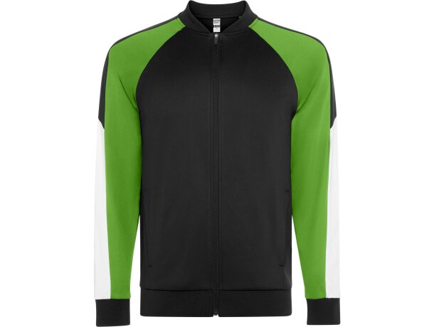 Chaqueta deportiva Gladius Roly bicolor con cremallera Verde helecho/negro detalle 13