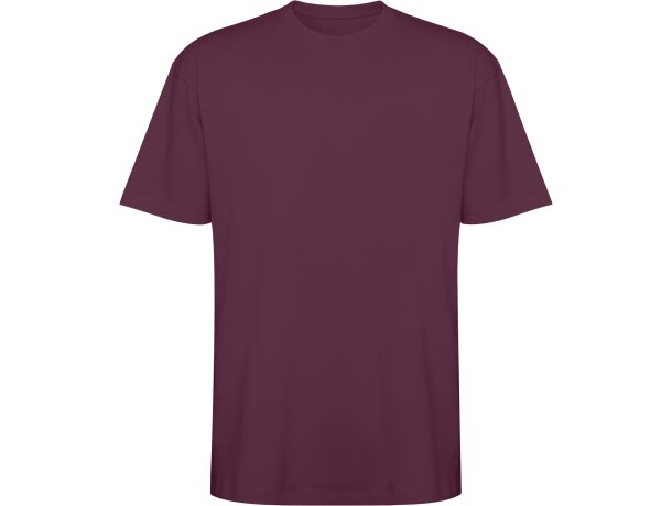 Camiseta oversize Bull de algodón pesado Roly Rojo ciruela detalle 53
