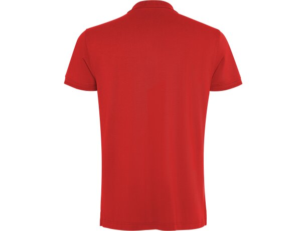Polo Roly WOS manga corta tejido piqué stretch unisex Rojo detalle 62