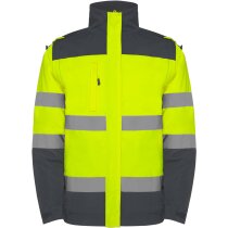 Chaquetas alta visibilidad parka acolchada con capucha enrollable y velcro