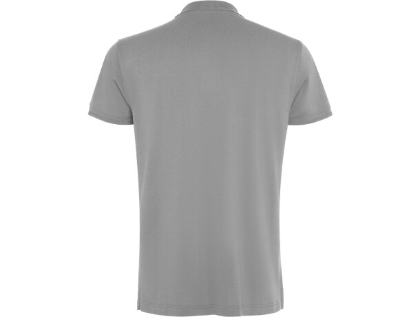 Polo Roly WOS manga corta tejido piqué stretch unisex Gris vigore detalle 58