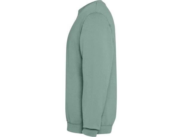 Sudadera Roly Jaya algodón 250 g/m² efecto lavado unisex Verde pato lavado detalle 27
