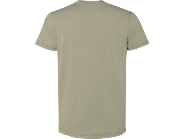 Camiseta Corgi Roly de algodón peinado 180 g para hombre Kaki claro lavado detalle 18