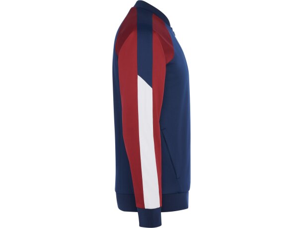 Chaqueta deportiva Gladius Roly bicolor con cremallera Granate/marino detalle 20