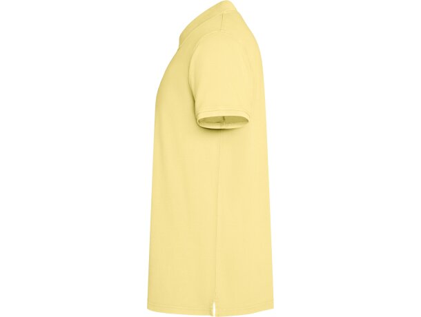Polo Cobain de algodón piqué con efecto lavado unisex Roly Amarillo sweet lavado detalle 7