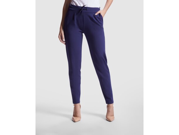 Pantalón Larisa Roly mujer viscosa elastano cintura ajustable Negro detalle 3