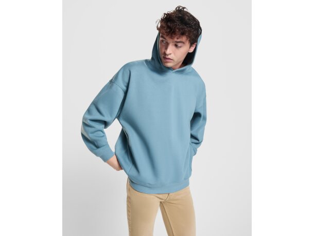 Sudadera con capucha Otto Roly para merchandising corporativo Blanco detalle 1