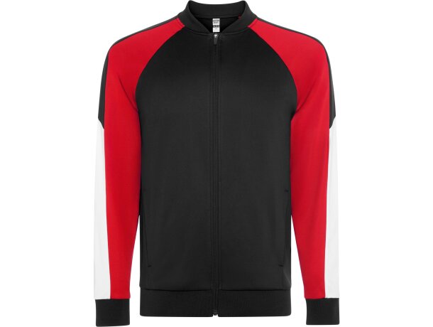 Chaqueta deportiva Gladius Roly bicolor con cremallera Rojo/negro detalle 21
