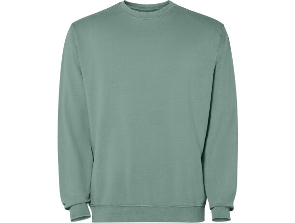 Sudadera Roly Jaya algodón 250 g/m² efecto lavado unisex Verde pato lavado detalle 25
