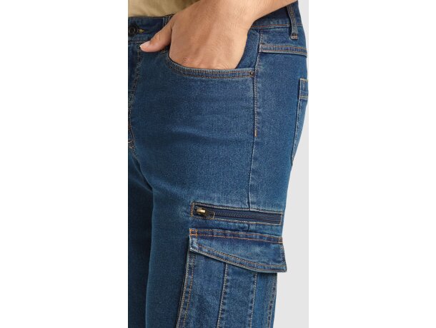 Bermuda Nivus vaquero multibolsillos Roly workwear Vaquero detalle 1