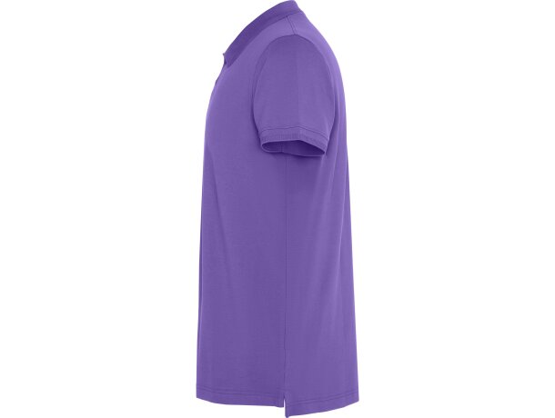 Polo Roly WOS manga corta tejido piqué stretch unisex Iris purpura detalle 67