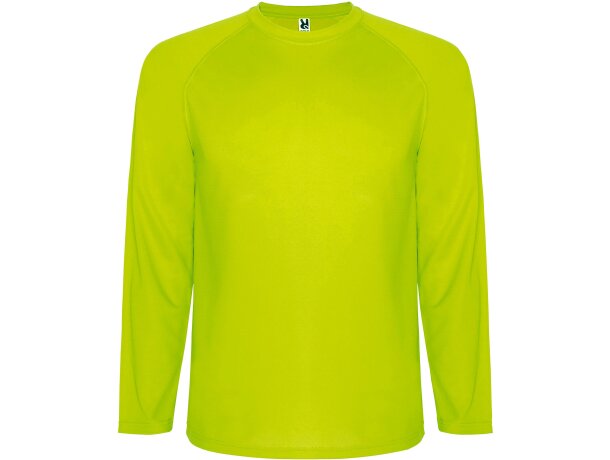 Camiseta técnica Roly MONTECARLO L/S amarillo fluor