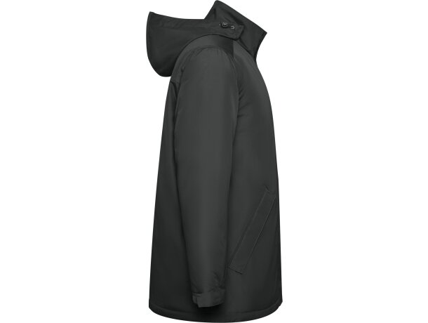 Parka America Roly con certificación GRS en poliéster reciclado Plomo oscuro detalle 22