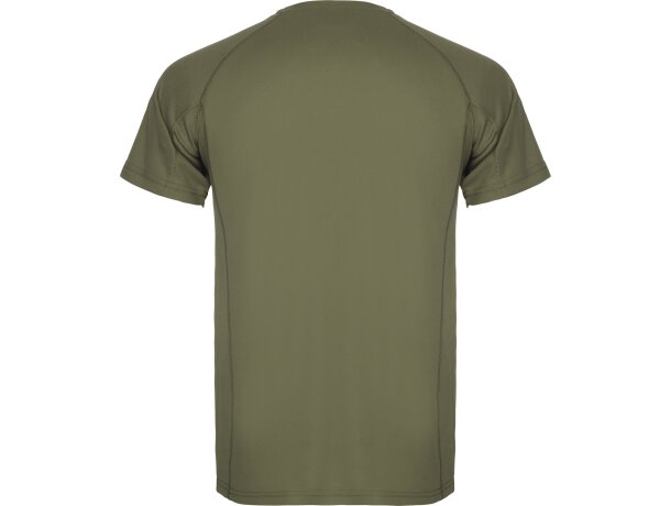 Camiseta técnica MONTECARLO manga corta unisex Roly 135 gr verde militar