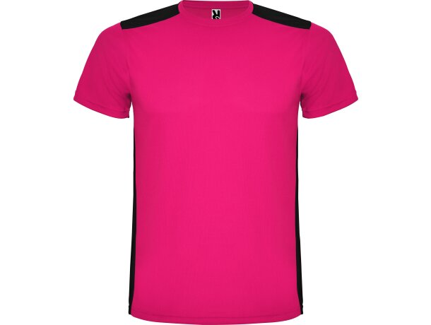 Camiseta DETROIT Roly fucsia/negro