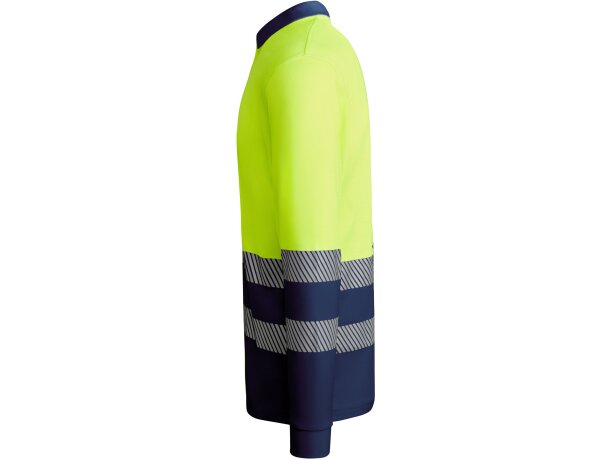 Polo Roly ATRIO LS alta visibilidad marino/amarillo fluor