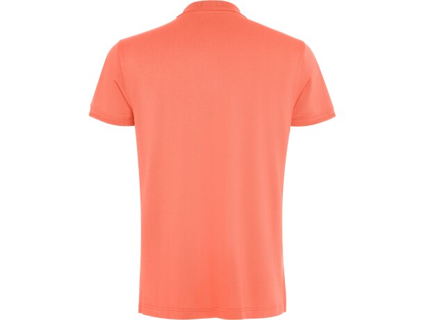 Polo Roly WOS manga corta tejido piqué stretch unisex Coral detalle 30