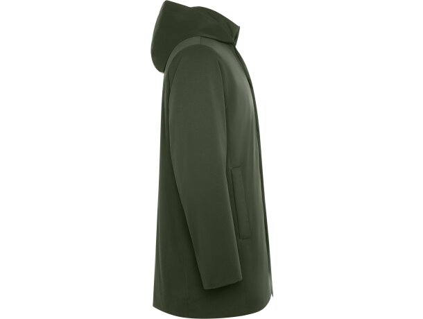 Parka acolchada Dome Roly negra con capucha extraíble unisex Verde humo detalle 12