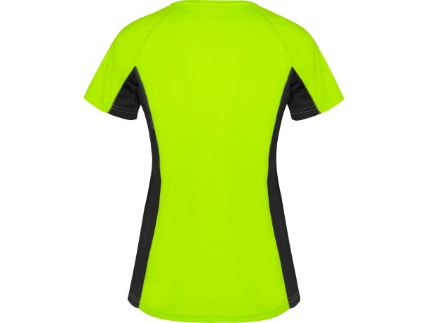 Camiseta SHANGHAI WOMAN Roly verde fluor/negro