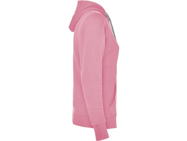 Sudadera URBAN WOMAN Roly con capucha rosa claro/gris vigore