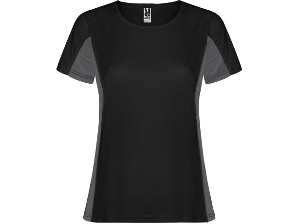 Camiseta SHANGHAI WOMAN Roly negro/plomo oscuro