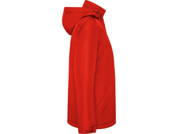 Parka mujer America Woman Roly con capucha extraíble reciclada Rojo detalle 34