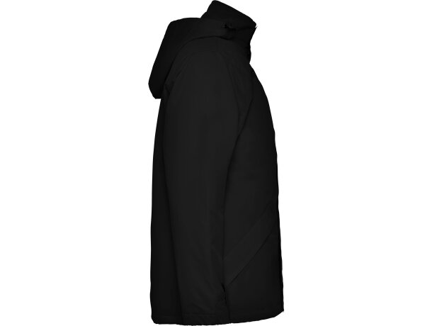 Parka Europa acolchada impermeable Negro detalle 9