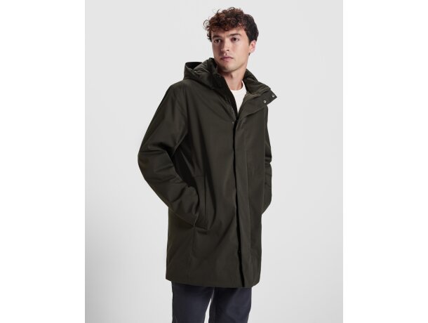 Parka acolchada Dome Roly negra con capucha extraíble unisex Negro detalle 4