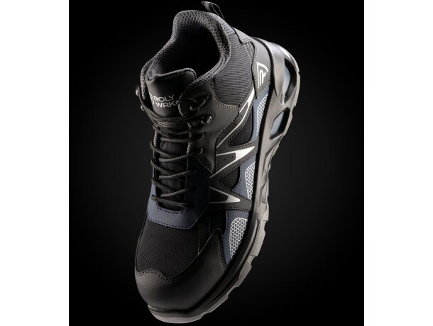 Zapato laboral Giskan Roly con certificación EN ISO 20345 Negro/marino detalle 3