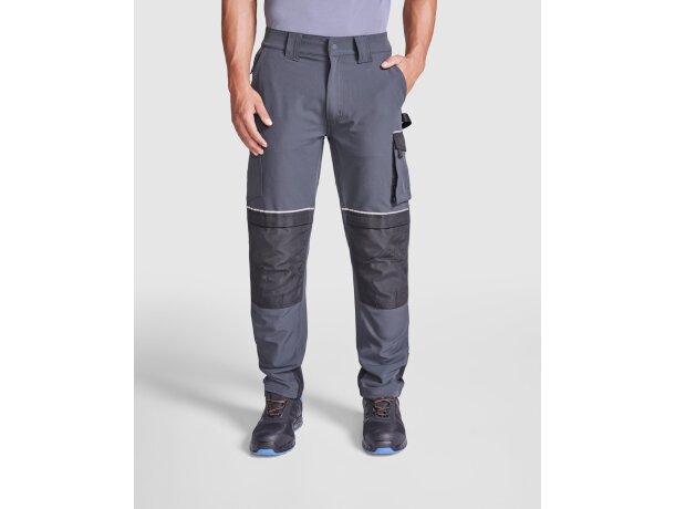 Pantalón trabajo Wall negro con rodilleras reforzadas Roly Negro detalle 5