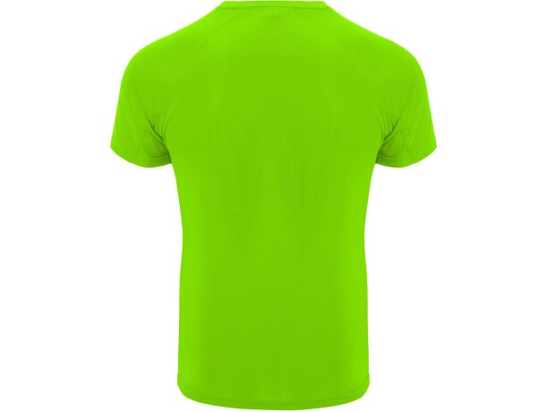 Camiseta técnica Roly BAHRAIN verde fluor