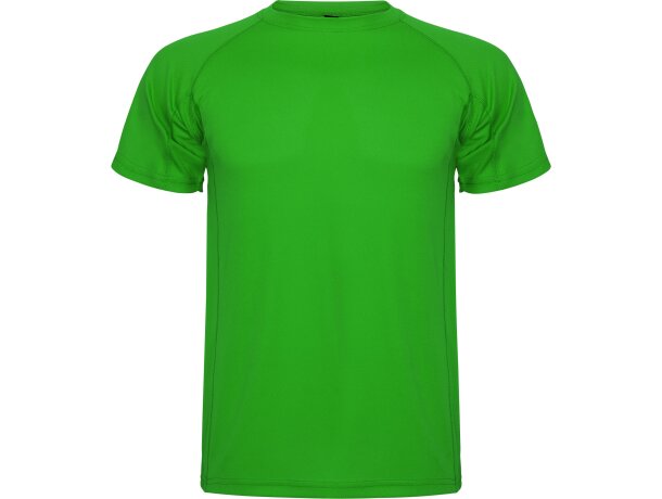 Camiseta técnica MONTECARLO manga corta unisex Roly 135 gr verde helecho