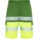 Bermuda Lada Roly alta visibilidad con bandas reflectantes Verde jardín/amarillo flúor