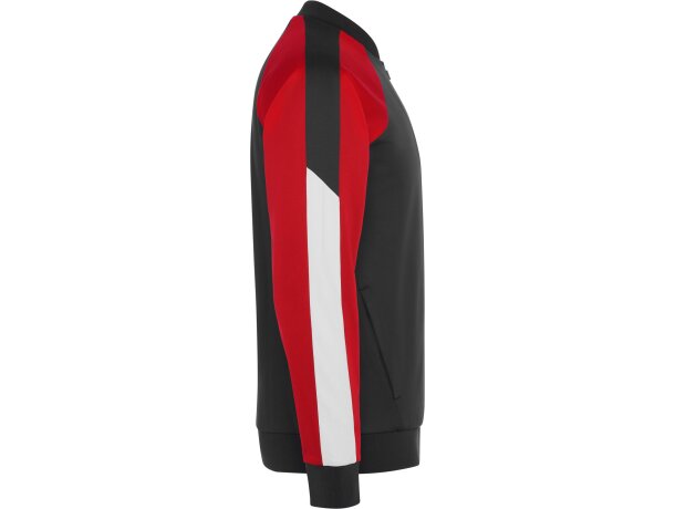 Chaqueta deportiva Gladius Roly bicolor con cremallera Rojo/negro detalle 24