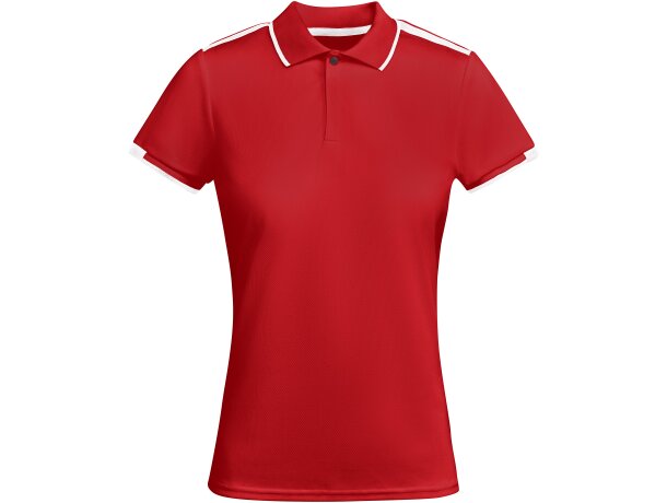 Polo TAMIL WOMAN Roly rojo/blanco