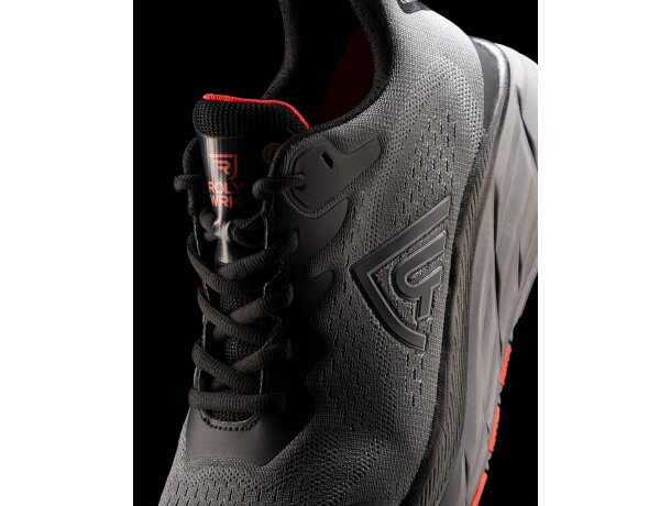 Zapato laboral Onyx Roly con puntera fibra de vidrio S1PS ESD Plomo/rojo laboral detalle 1