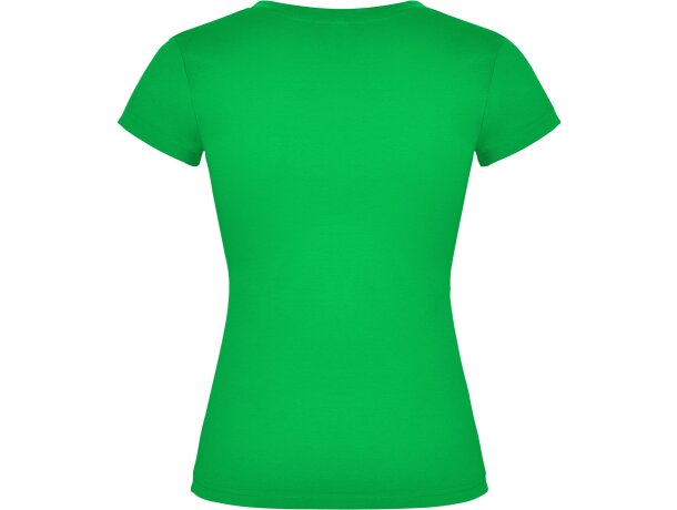 Camiseta de mujer VICTORIA con cuello V Roly verde tropical