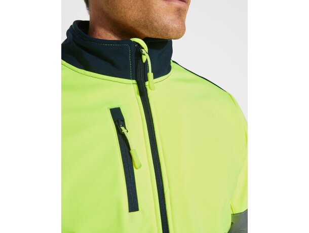 Softshell ANTARES Roly de alta visibilidad plomo/amarillo fluor