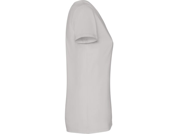 Camiseta mujer algodón peinado efecto lavado Roly Fiyi Gris piedra lavado detalle 12