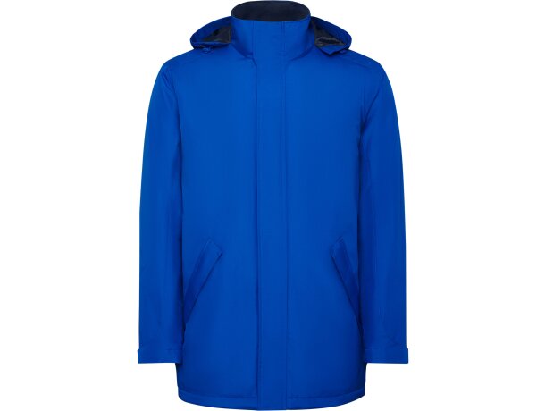 Parka America Roly con certificación GRS en poliéster reciclado Royal detalle 11