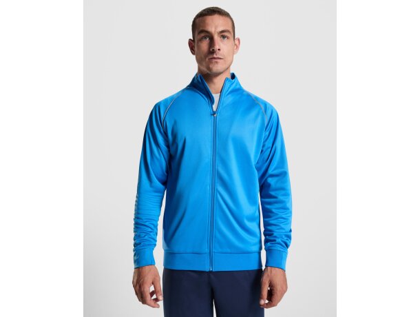 Chaqueta deportiva Valier Roly con cremallera y vivo reflectante Negro detalle 1