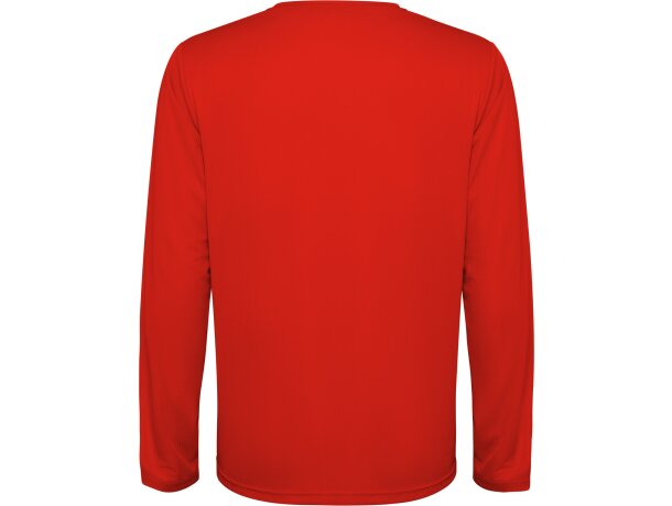 Camiseta técnica Estoril manga larga Roly poliéster reciclado Rojo detalle 34