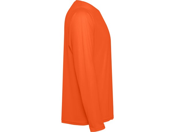 Camiseta técnica Estoril manga larga Roly poliéster reciclado Naranja fuego detalle 24