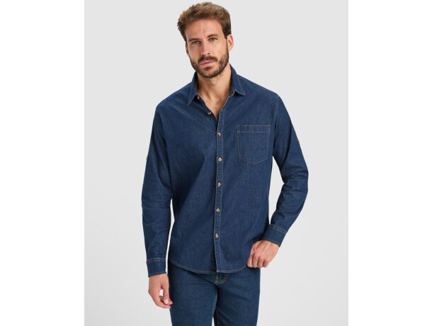 Camisa vaquera Lujan manga larga con tejido stretch de Roly Vaquero detalle 4