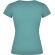 Camiseta de mujer VICTORIA con cuello V Roly azul dusty