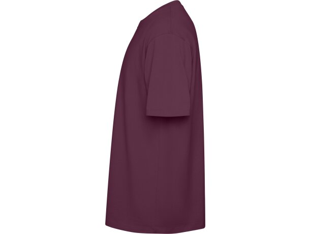 Camiseta oversize Bull de algodón pesado Roly Rojo ciruela detalle 55