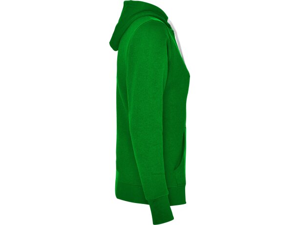Sudadera URBAN WOMAN Roly con capucha verde kelly/blanco
